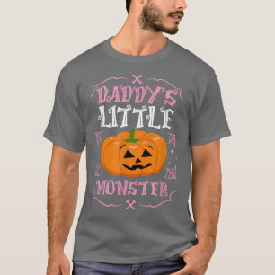 Camiseta Daddy's Little Monster Pumpkin Jack O Lantern Daug