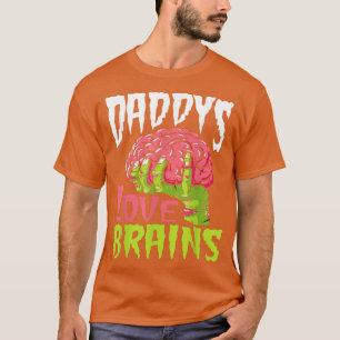Camiseta Daddys Love Brains Funny Zombie Dad Halloween Zomb