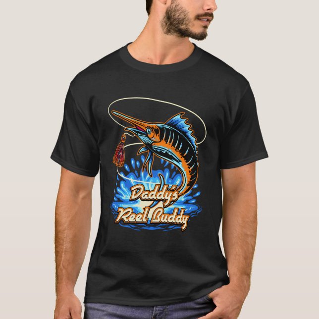 Camiseta Daddys Reel Buddy Pescador Padre Hob (Anverso)
