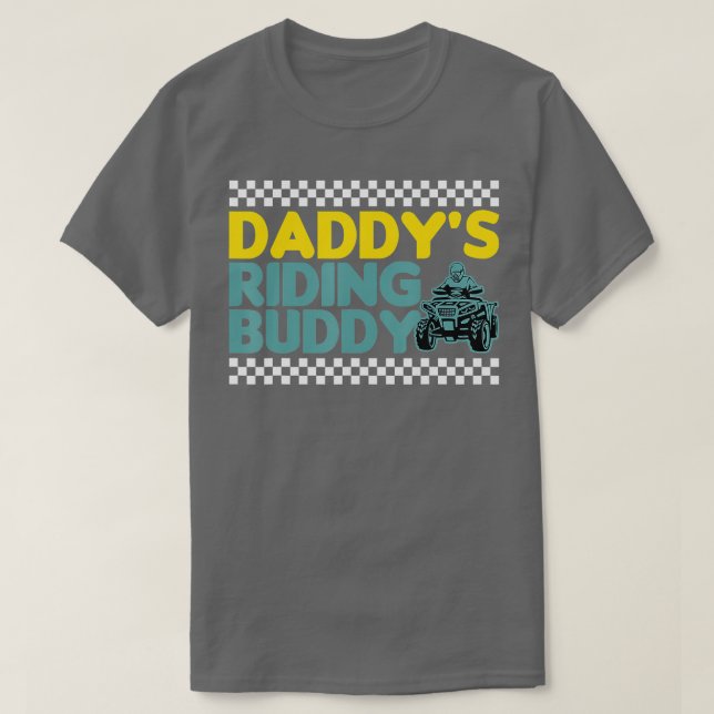 Camiseta Daddys Riding Buddy ATV Biker Father and Sons  (Diseño del anverso)