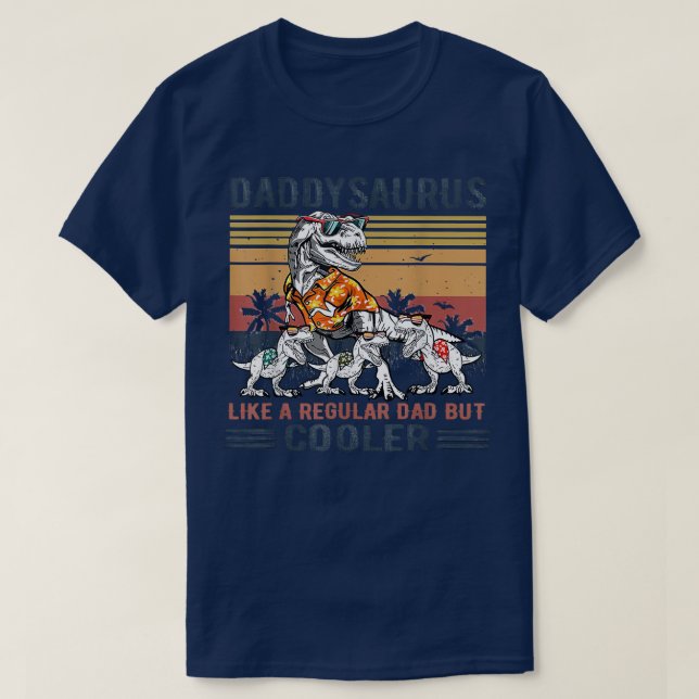 Camiseta Daddysaurus Como Un Papi Regular Para Retratar La  (Diseño del anverso)