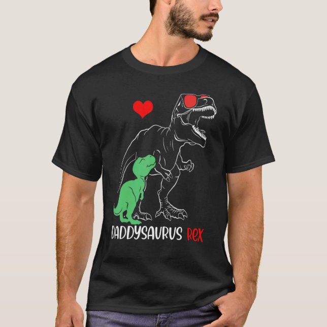 Camiseta Daddysaurus Daddy Rex Autism Awareness Proud Dad (Anverso)