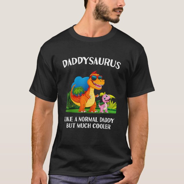 Camiseta Daddysaurus Daddy Saurus Men T Rex Matanza Familia (Anverso)
