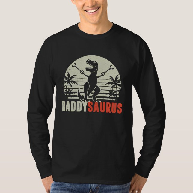 Camiseta Daddysaurus  Daddy Saurus Rex Dinosaur Dad (Anverso)