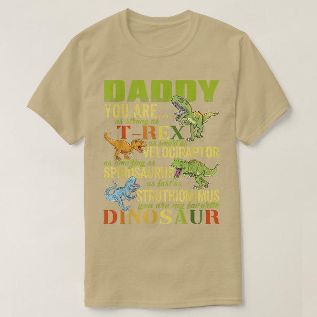 Camiseta Daddysaurus Daddy You Are As Strong As T Re Funny  (Diseño del anverso)