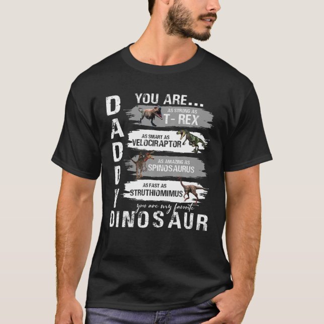 Camiseta Daddysaurus Dinosaur Daddy Dino Familia coincidien (Anverso)