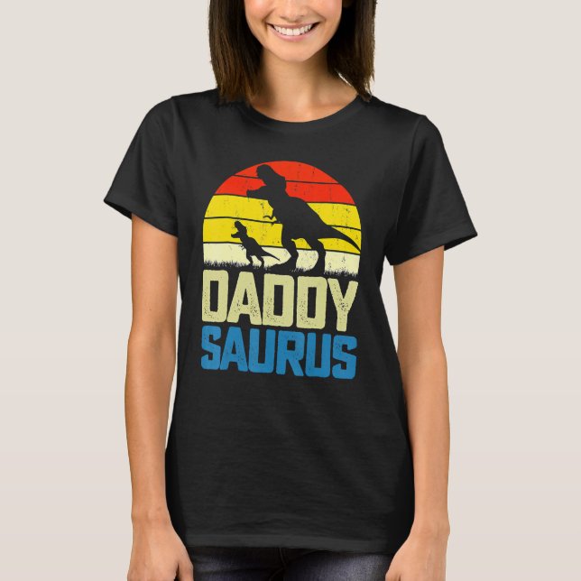 Camiseta Daddysaurus Fathers Day  Daddy Saurus Men Dad (Anverso)