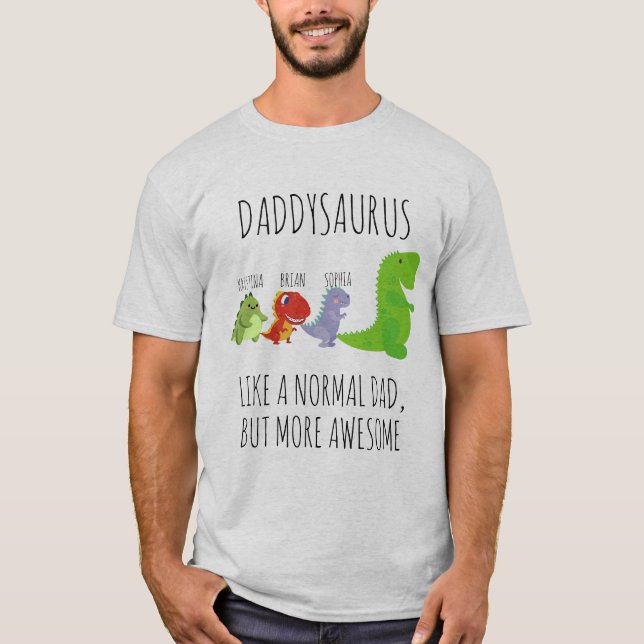 Camiseta Daddysaurus personalizable (Anverso)