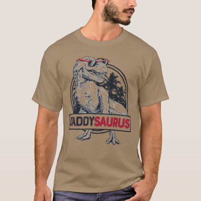 Camiseta Daddysaurus Regalos del Día del Padre Papi (Anverso)