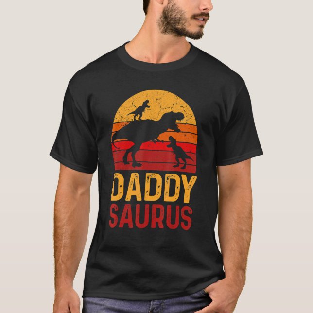 Camiseta Daddysaurus Rex Dinosaur Dad Saurus Family Matchi (Anverso)