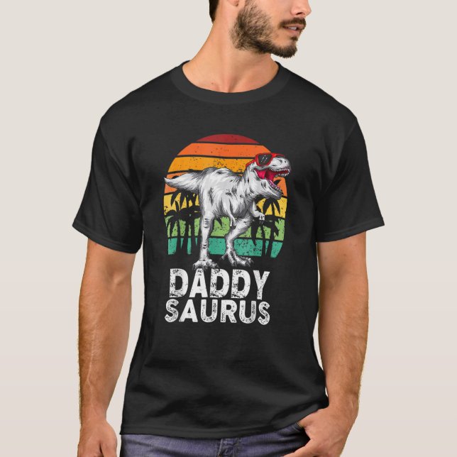 Camiseta Daddysaurus Rex Dinosaur Dad Saurus Family Matchi (Anverso)