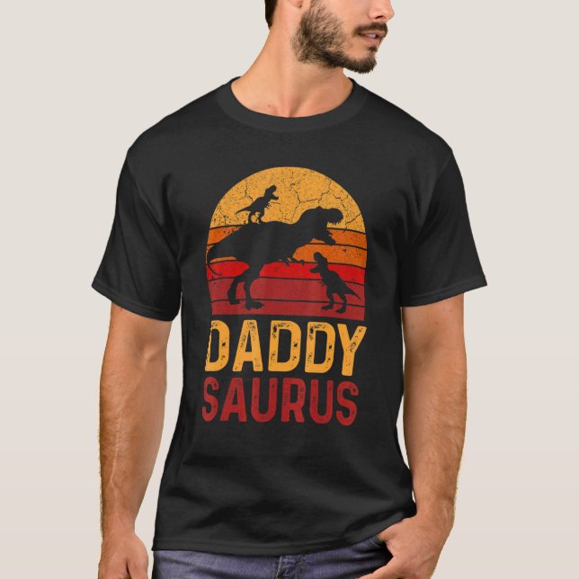 Camiseta Daddysaurus Rex Dinosaur Dad Saurus Family Matchi (Anverso)