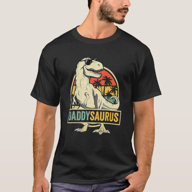 Camiseta Daddysaurus Rex Dinosaur Daddy Saurus (Anverso)