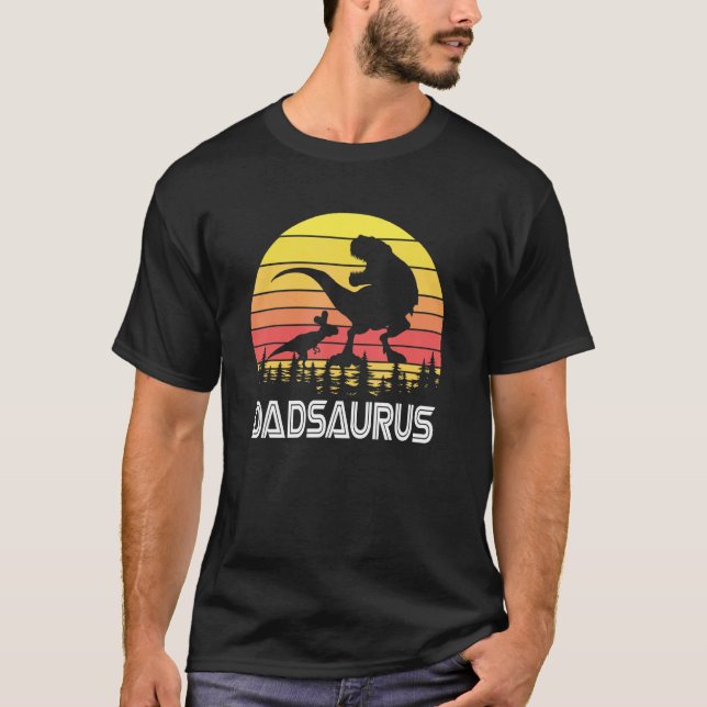 Camiseta Daddysaurus Rex Dinosaur Daddy Saurus (Anverso)