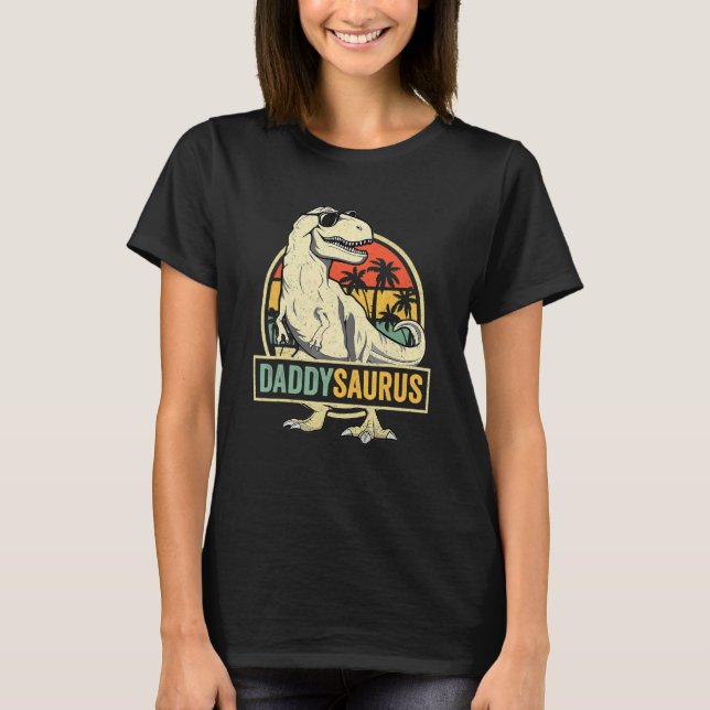 Camiseta Daddysaurus Rex Dinosaur Daddy Saurus (Anverso)