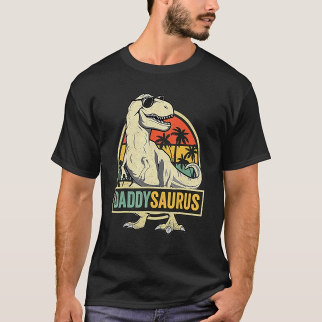 Camiseta Daddysaurus Rex Dinosaur Daddy Saurus (Anverso)