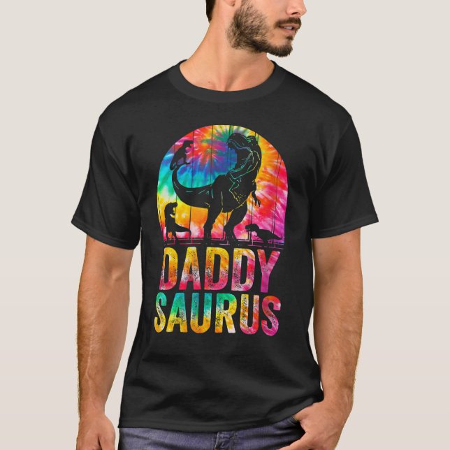 Camiseta Daddysaurus Rex Dinosaur Daddy Saurus Familias (Anverso)