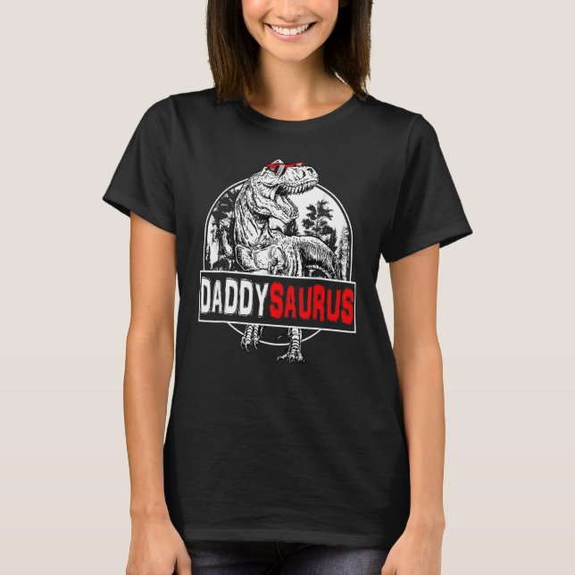 Camiseta Daddysaurus Rex Dinosaur Daddy Saurus Family (Anverso)