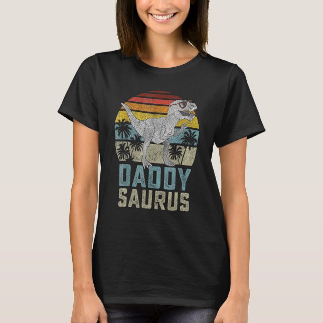 Camiseta Daddysaurus Rex Dinosaur Daddy Saurus Family (Anverso)