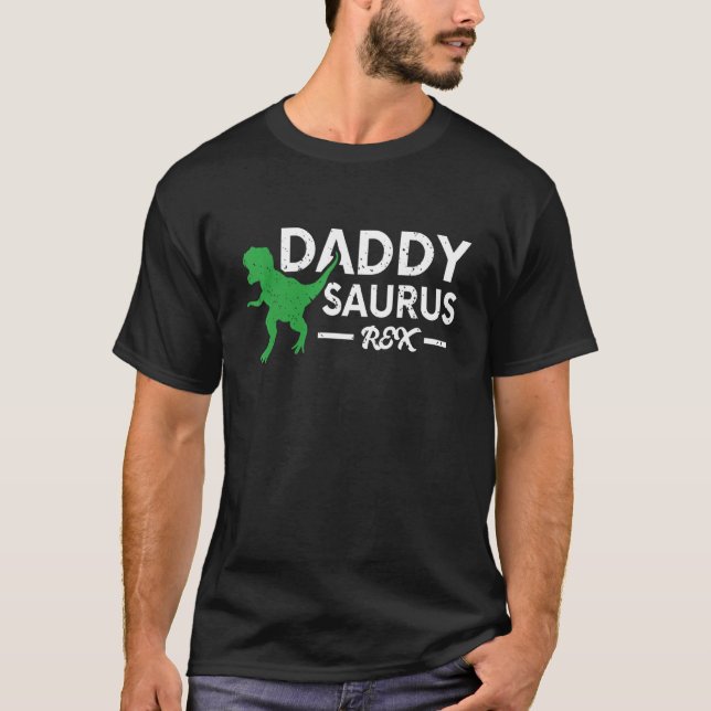 Camiseta Daddysaurus Rex Dinosaur Daddy Saurus Fathers Day (Anverso)