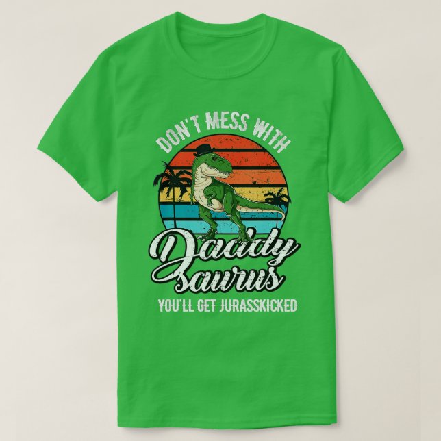 Camiseta Daddysaurus Rex Dinosaur Daddy T-Rex Father's Day  (Diseño del anverso)