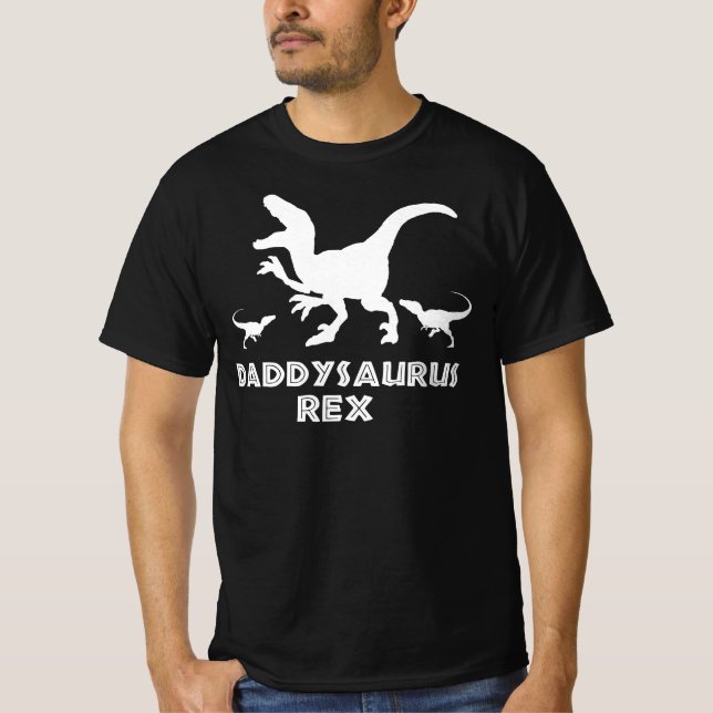 Camiseta Daddysaurus Rex - Por los mejores padres de papá y (Anverso)