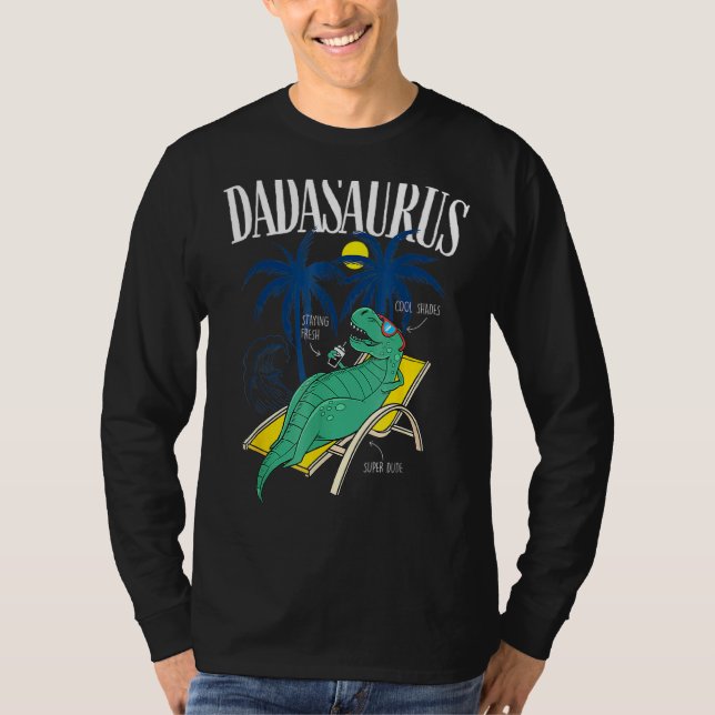 Camiseta Daddysaurus Rex Summer Vacation Daddysaurus (Anverso)