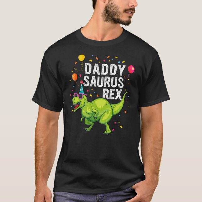 Camiseta Daddysaurus T Rex Dinosaur Daddy Family Matching N (Anverso)
