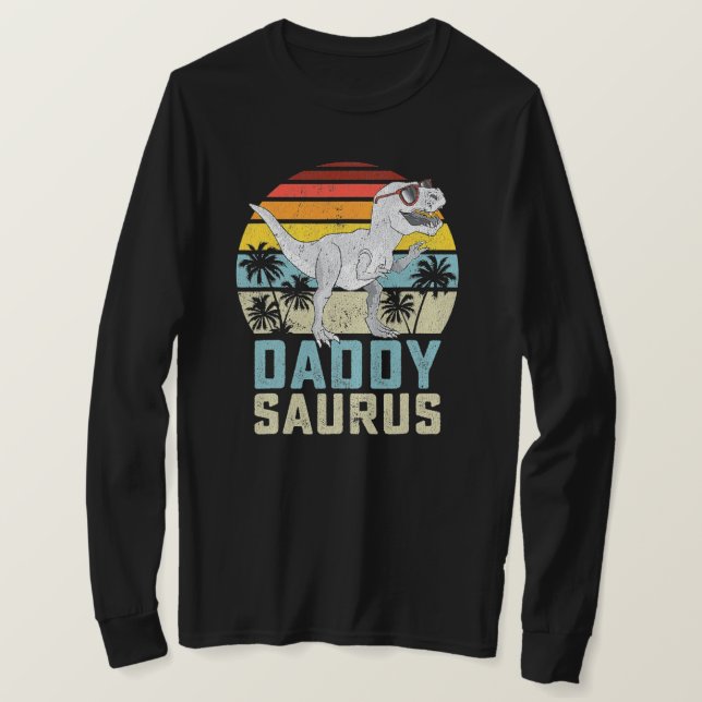Camiseta Daddysaurus T Rex Dinosaur Daddy Saurus Family (Anverso del diseño)