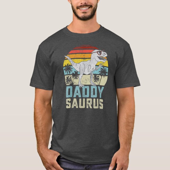 Camiseta Daddysaurus T Rex Dinosaur Daddy Saurus Family (Anverso)