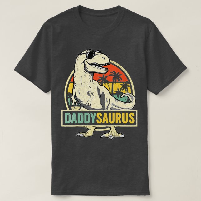 Camiseta Daddysaurus T Rex Dinosaur Daddy Saurus Family Mat (Diseño del anverso)