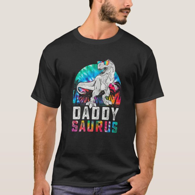 Camiseta Daddysaurus T Rex Dinosaur Daddy Saurus Family Mat (Anverso)