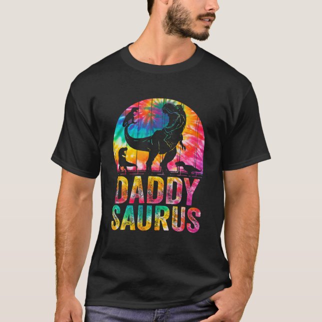 Camiseta Daddysaurus T Rex Dinosaur Daddy Saurus Family Mat (Anverso)