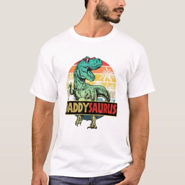 Camiseta Daddysaurus T Rex Dinosaur Daddy Saurus Family Mat (Anverso)