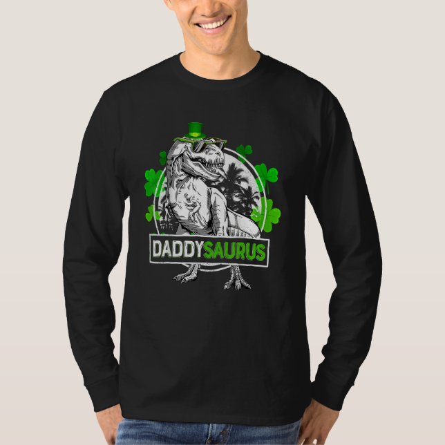 Camiseta Daddysaurus T Rex Dinosaur Daddy Saurus St Patric (Anverso)