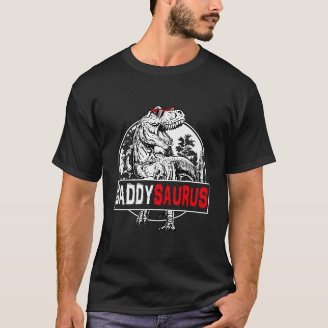 Camiseta Daddysaurus T Rex Dinosaur Funny Daddysaurus Famil (Anverso)