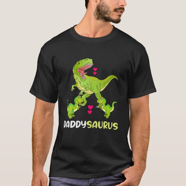Camiseta Daddysaurus T Rex Dinosaurio Daddy Saurus Familia (Anverso)