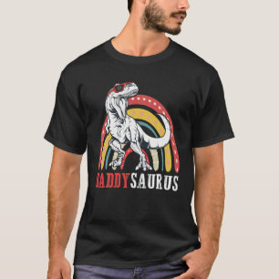 Camiseta Daddysaurus T Rex Funny Rainbow Daddy Saurus Famil
