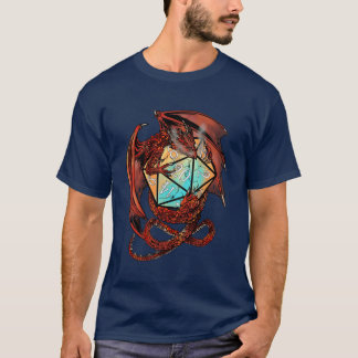 Camiseta Dados de Dragón Rojo vintage
