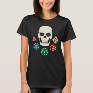 Camiseta Dados de Juego de Mesa Cráneo Jolly Roger Bandera 