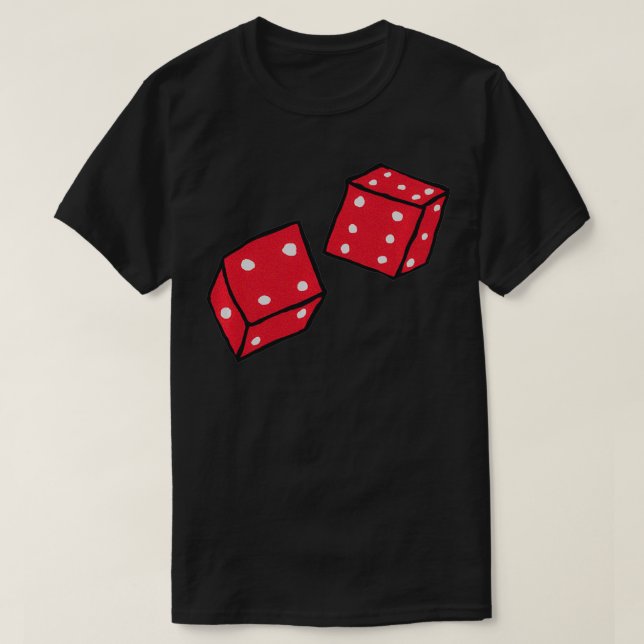 Camiseta Dados rodando (Diseño del anverso)