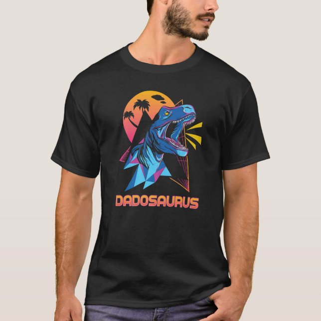 Camiseta Dadosaurus Día del Padre 2022 Papá Trex Dinosa (Anverso)