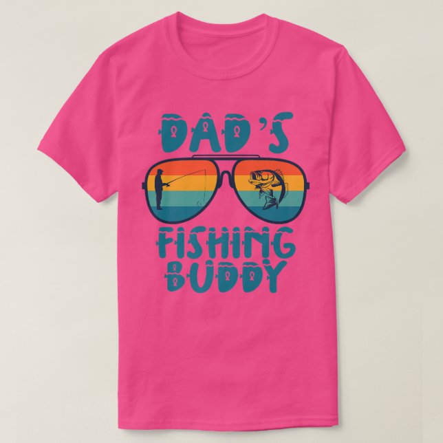 Camiseta Dads Fishing Buddy Cute Fish Sunglasses Youth Kids (Diseño del anverso)