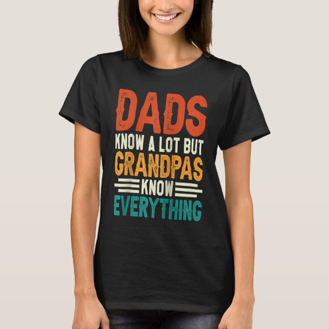 Camiseta Dads Know A Lot But Grandpas Know Everything Ragla (Anverso)