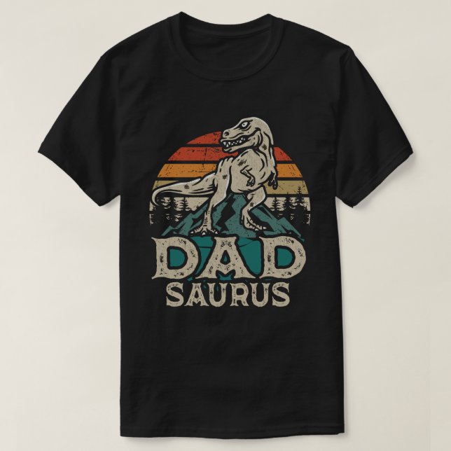 Camiseta Dadsaurus Dinosaur Papa Dad Saurus Día del Padre (Diseño del anverso)