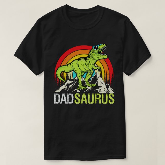 Camiseta Dadsaurus Dinosaur Papa Dad Saurus Día del Padre (Diseño del anverso)