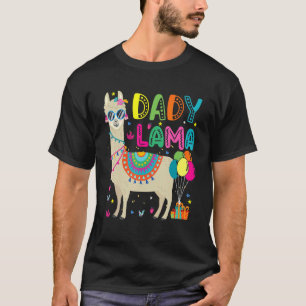 Camiseta Dady Llama Cumpleaños Globos gafas de sol Llama Ma