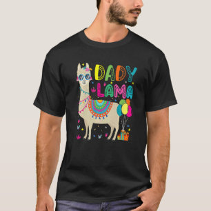 Camiseta Dady Llama Cumpleaños Globos gafas de sol Llama Ma