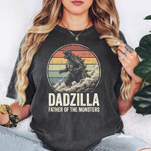 Camiseta Dadzilla Padre De Los Monstruos Atardecer Vintage