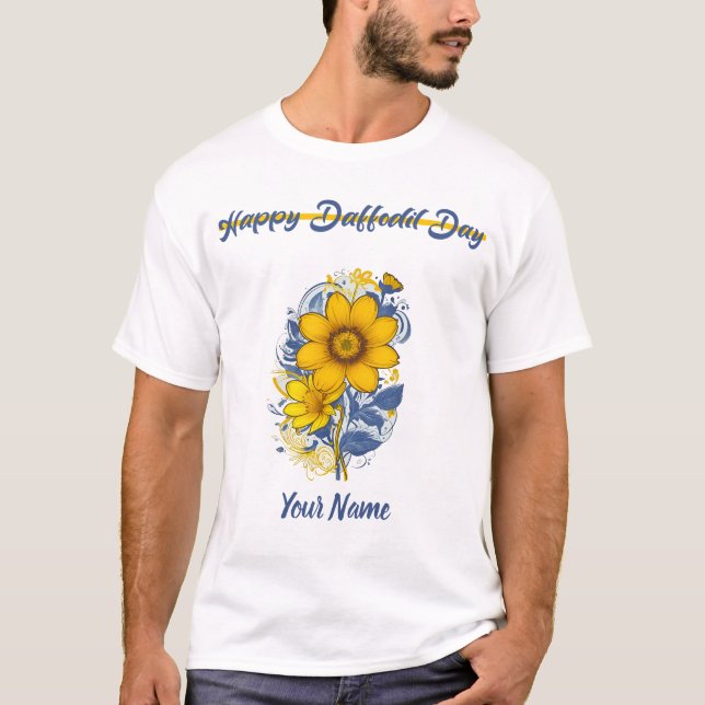 Camiseta Daffodil Day - Flor de sensibilización sobre el cá (Anverso)